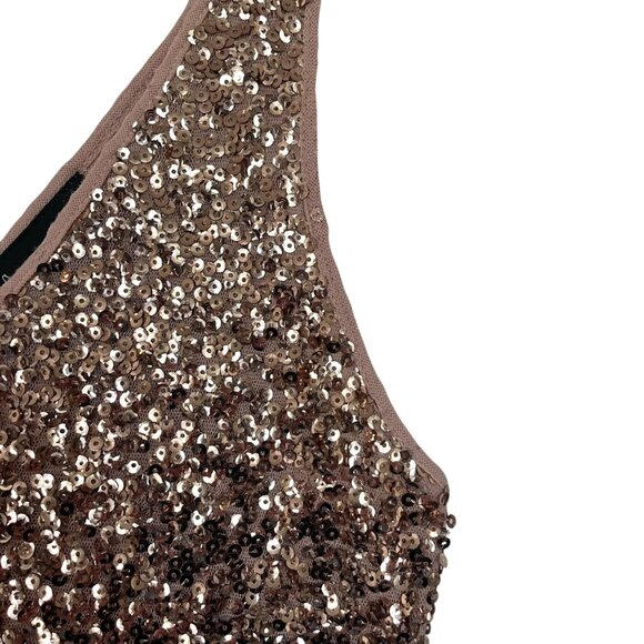 ✨ INC International Concepts Gold Sequin Dress – Size Medium ✨ - Picture 9 of 11